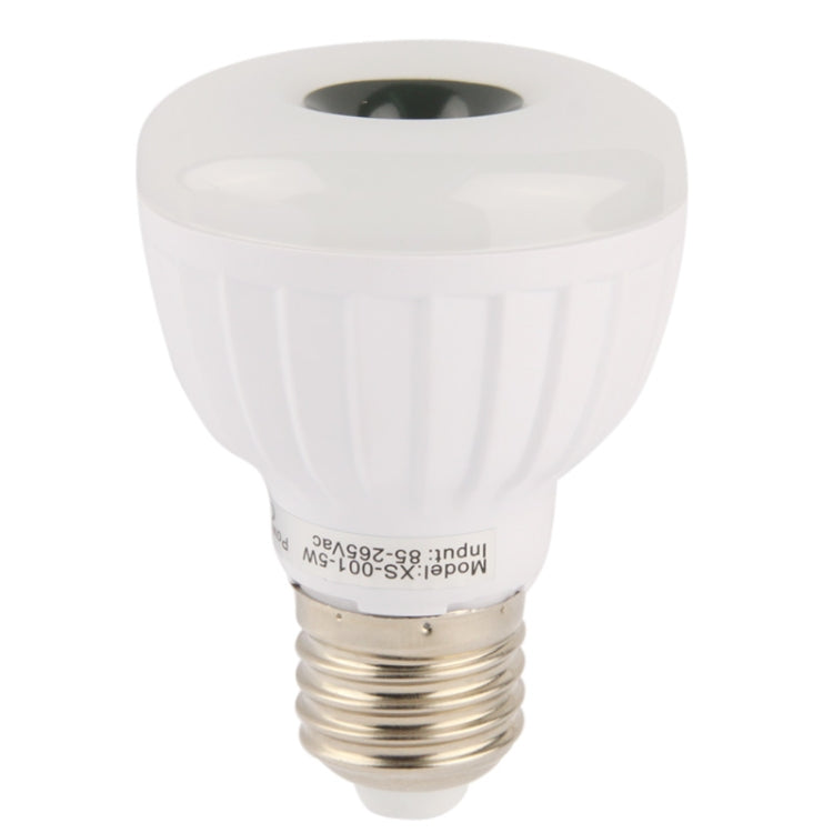 E27 5W Far Infrared Sensor Lamp, 425LM, 45 LED SMD 2835, White Light, 6000-6500K, AC 85-265V(White)