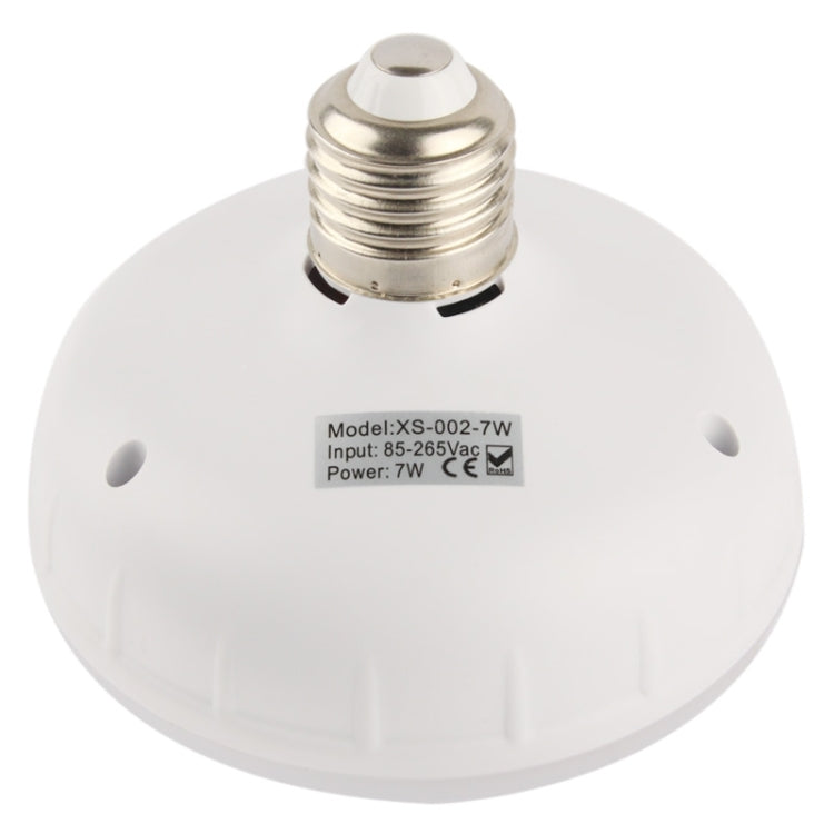 E27 7W Far Infrared Sensor Lamp, 595LM, 45 LED SMD 2835, White Light, 6000-6500K, AC 85-265V(White)