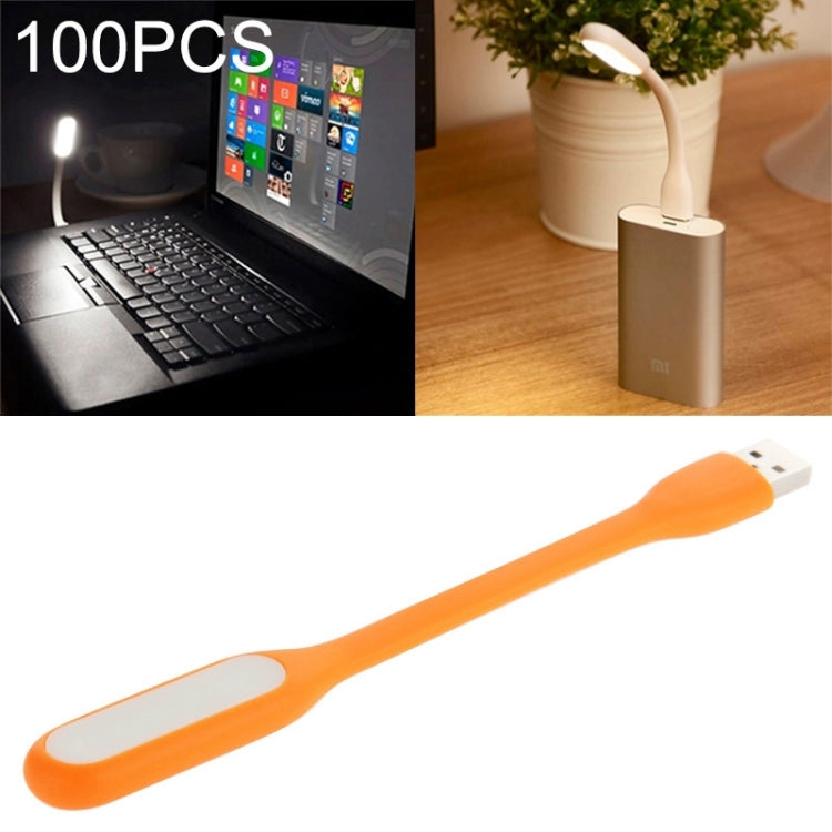 100 PCS Portable Mini USB 6 LED Light, For PC / Laptops / Power Bank, Flexible Arm, Eye-protection Light