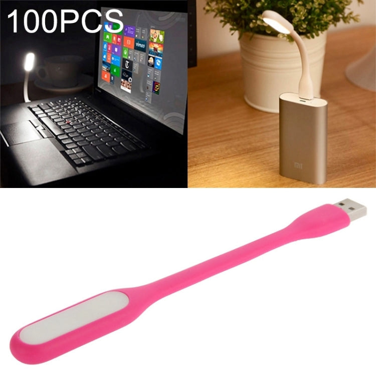 100 PCS Portable Mini USB 6 LED Light, For PC / Laptops / Power Bank, Flexible Arm, Eye-protection Light