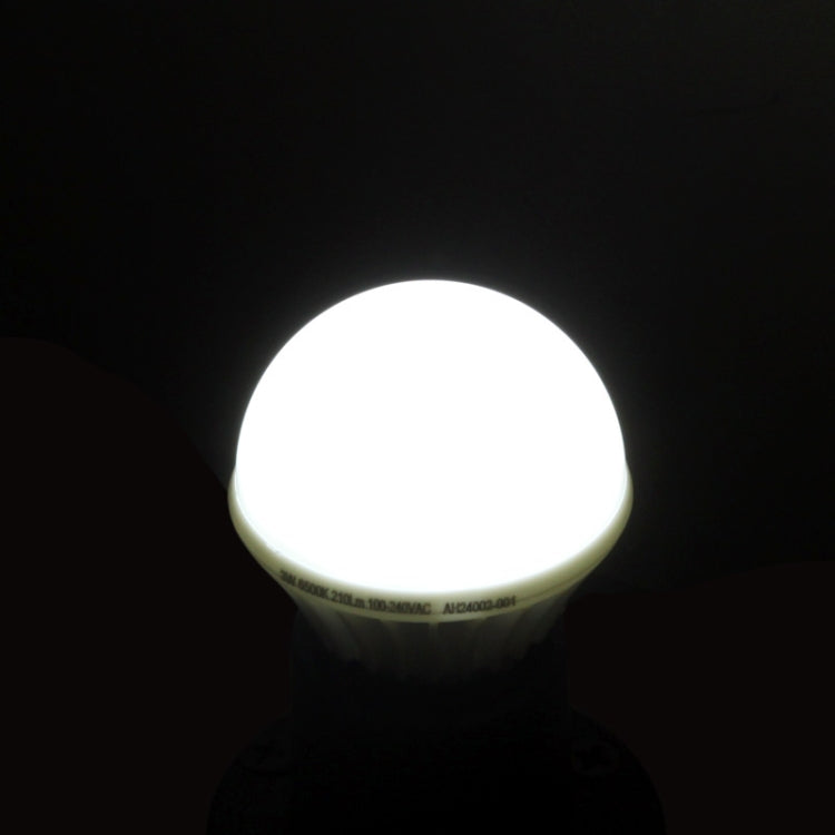 E27 3W White Light Ball Steep Light Bulb, AC 100V-240V(White)