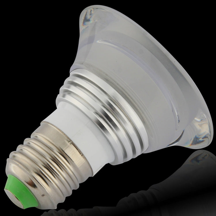 E27 3W Ingot Style  RGB LED Light Bulb, 1-Epileds LED, with 24-Key Remote Controller, AC 85-265V(Silver)