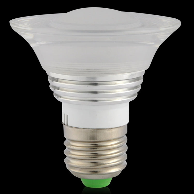 E27 3W Ingot Style  RGB LED Light Bulb, 1-Epileds LED, with 24-Key Remote Controller, AC 85-265V(Silver)