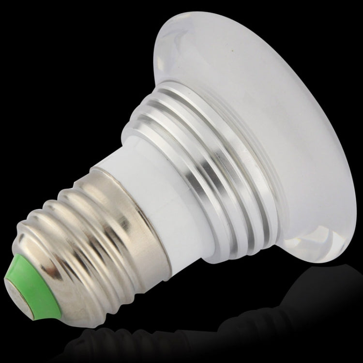 E27 3W Mushroom Style RGB LED Light Bulb, 1-Epileds LED, with 24-Key Remote Controller, AC 85-265V(Silver)