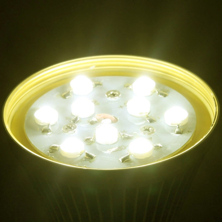 E27 9W Warm White Light Ball Steep Light Bulb (AC 100V-240V), Golden