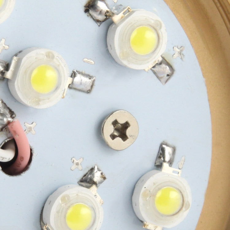 E27 12W White Light Ball Steep Light Bulb (AC 100V-240V), Golden