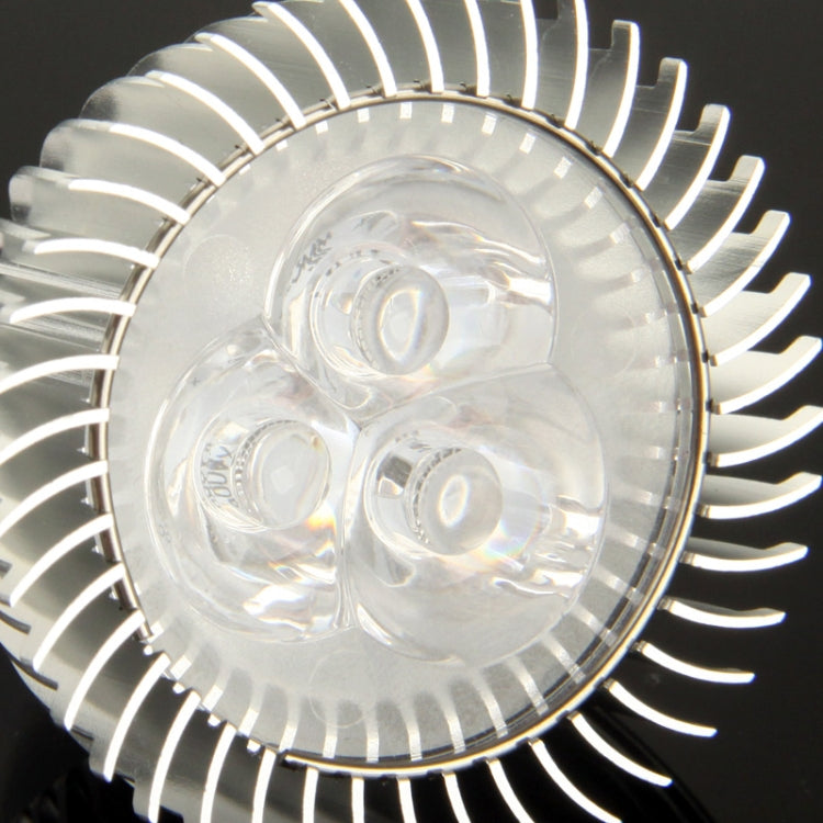 MR16 3W DIY Aluminum 3 LED Spotlight Lamp Shell Kit (Aluminum Shell + Aluminum Base Plate + MR16 Base + LED Lens + LED Driver)