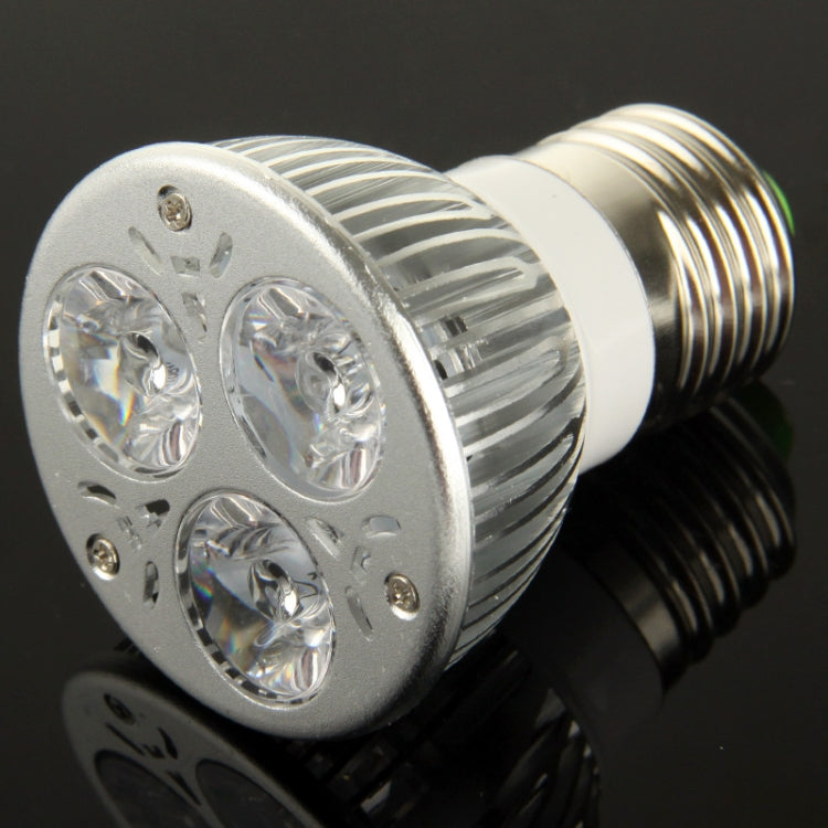 E27 3W DIY Aluminum 3 LED Spotlight Lamp Shell Kit (Aluminum Shell + Lamp Cover + Aluminum Base Plate + E27 Base + LED Lens + LED Driver + Screws)