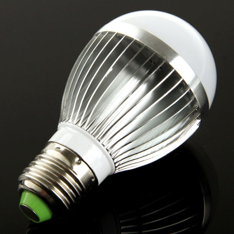 E27 5W LED Ball Steep Light Bulb, 5 LED, 400-450LM, 6000-6500K White Light, AC 85-265V