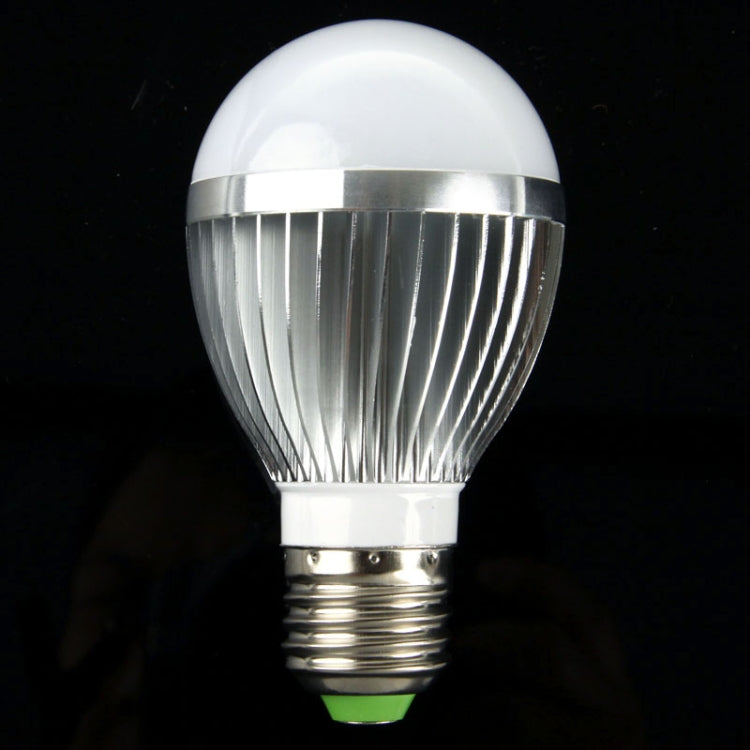 E27 5W LED Ball Steep Light Bulb, 5 LED, 400-450LM, 6000-6500K White Light, AC 85-265V