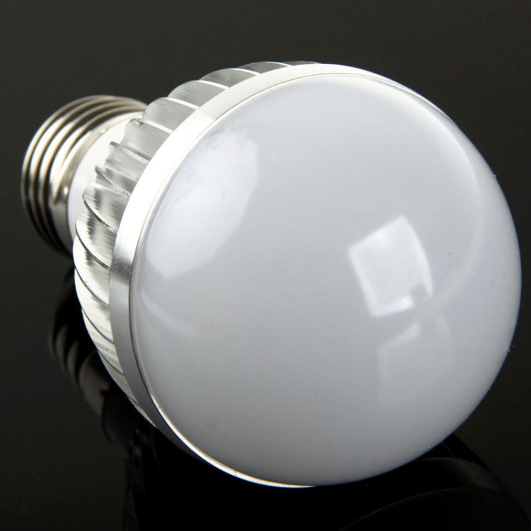 E27 5W LED Ball Steep Light Bulb, 5 LED, 400-450LM, 6000-6500K White Light, AC 85-265V