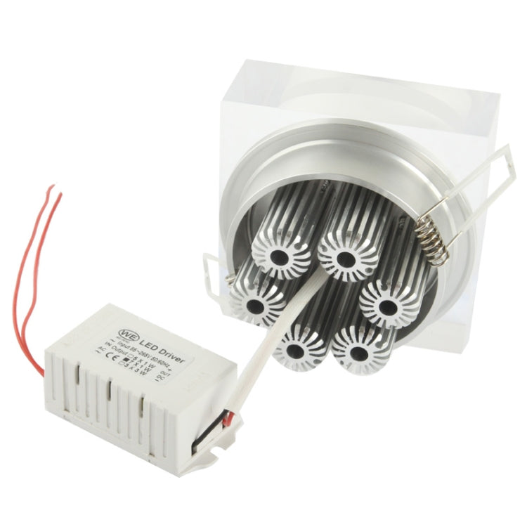 6W Acrylic LED Square Light Bulb, White Light, Luminous Flux: 480-540lm, AC 85-265V