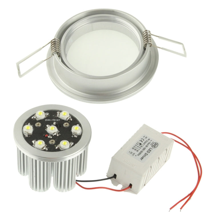 7W Acrylic White LED Locking Ring Light Bulb, Luminous Flux: 560-630LM, AC 85-265V