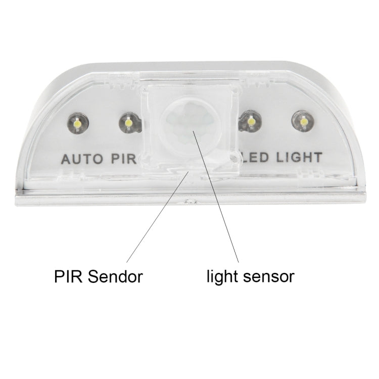 4 LED Auto PIR Keyhole Motion Sensor Detector LED Light Lamp(Silver)