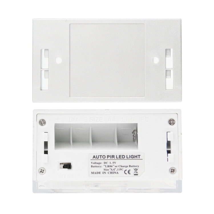 4 LED Auto PIR Keyhole Motion Sensor Detector LED Light Lamp(Silver)