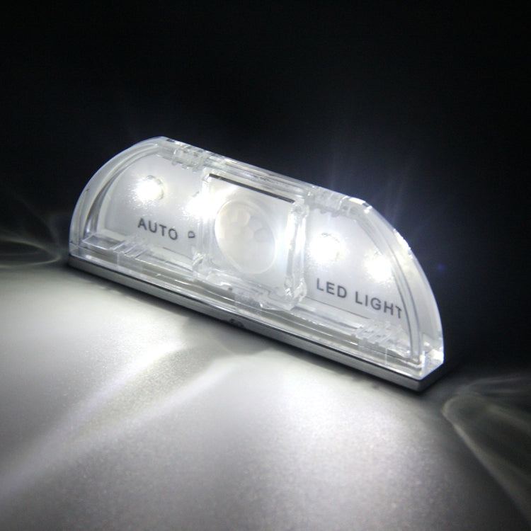 4 LED Auto PIR Keyhole Motion Sensor Detector LED Light Lamp(Silver)