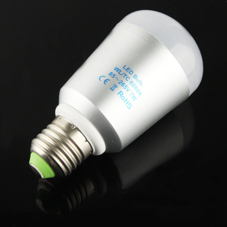 E27 7W White Light Ball Steep Light Bulb (AC 85V-265V)(White)