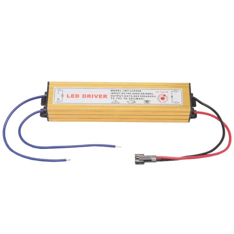 LED Driver with 2Pin JST Connector Cable for (25-30) x 1W LED Floodlight Lamp, Input Voltage: AC 100-240V, Model: JNY-L2530A