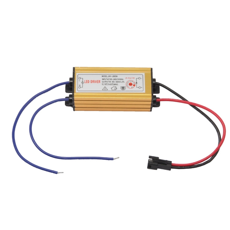 LED Driver with 2Pin JST Connector Cable for (6-9) x 1W LED Floodlight Lamp, Input Voltage: AC 100-240V, Model: JNY-L0609A