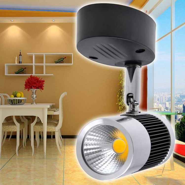 5W 450lm 3000K COB LED Warm White Track Light, AC 85~265V, KX-COB48A-51 (Silver+ Black)