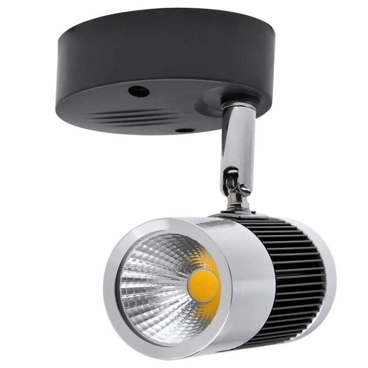 5W 450lm 3000K COB LED Warm White Track Light, AC 85~265V, KX-COB48A-51 (Silver+ Black)