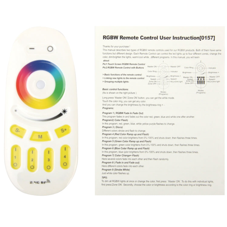 E27 9W Mi.Light 2.4G Wireless RGBW Colorful LED Light Bulb with RGBW Remote Control