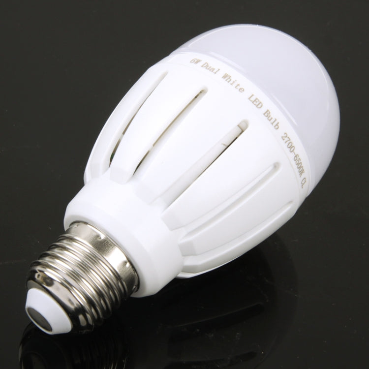 E27 6W Mi.Light 2.4G Wireless LED Light Bulb, Warm White Light / White Light Adjustable, with 4-Zone Remote Control