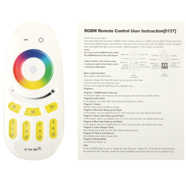 E27 6W Mi.Light 2.4G Wireless RGBW LED Light Bulb, Colorful Light Adjustable, with RGBW Remote Control