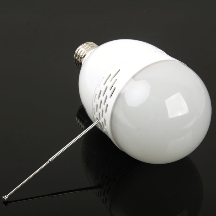 E27 5W New Design Speaker White LED Bulb Speaker with Remote Control, Support LED Light / USB / TF Card / FM Radio (Sk#42B)