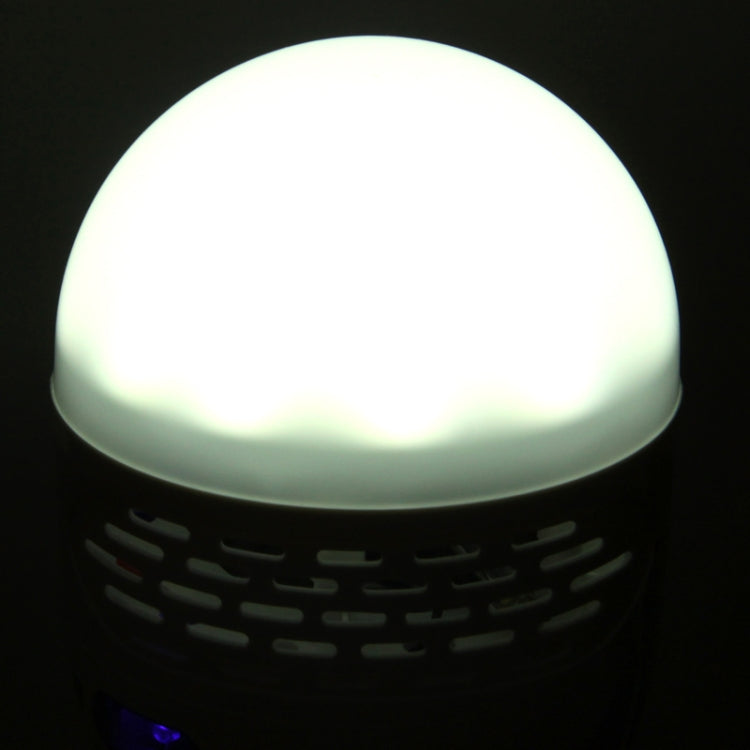 E27 5W New Design Speaker White LED Bulb Speaker with Remote Control, Support LED Light / USB / TF Card / FM Radio (Sk#42B)