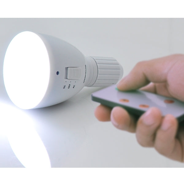 2 in 1 Apollo Style 4W Bulb & Flashlight Combination with Remote Control(White)