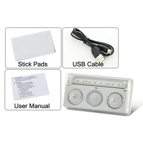 Motion Sensor LED Light, 60LM, 8 LED, 3-mode Brightness Adjustable: Low / Middle / High (White)