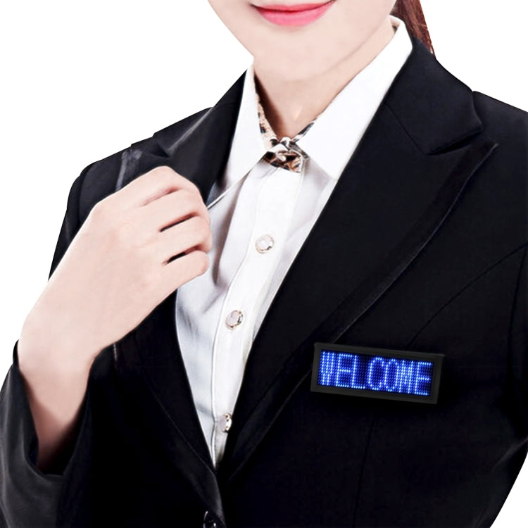 Rectangle LED Electronic Name Badge Mini LED Display, Size: 7.5 x 3 x 0.8 cm