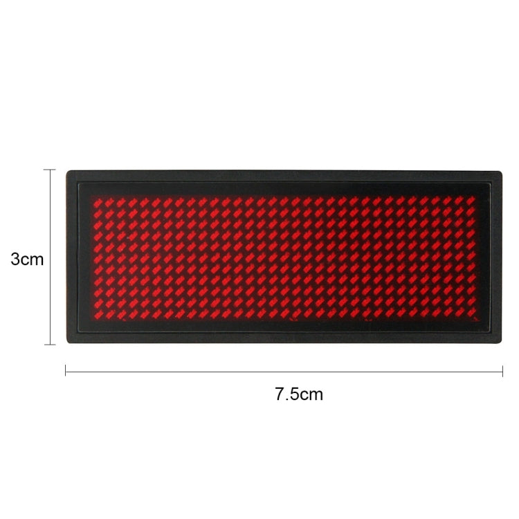 Rectangle LED Electronic Name Badge Mini LED Display, Size: 7.5 x 3 x 0.8 cm