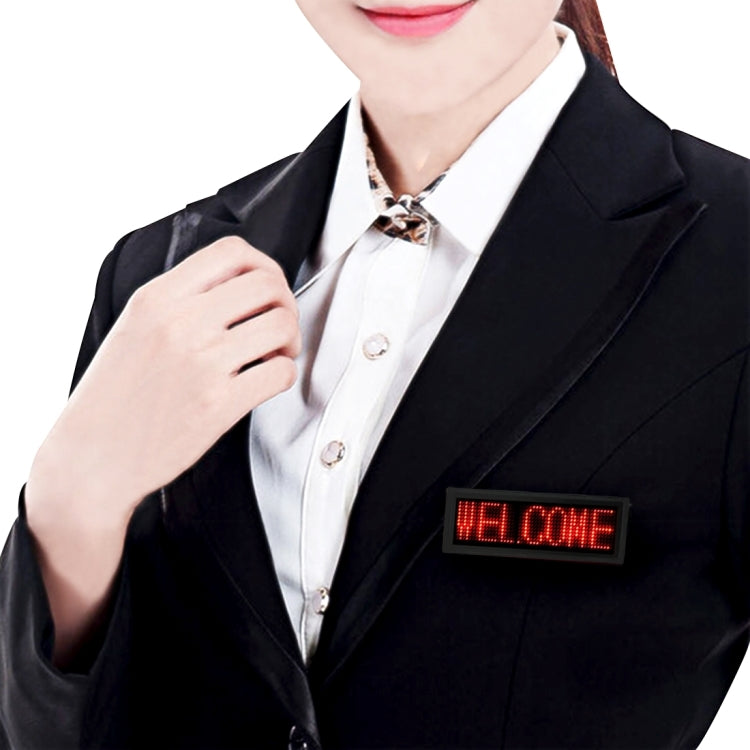 Rectangle LED Electronic Name Badge Mini LED Display, Size: 7.5 x 3 x 0.8 cm