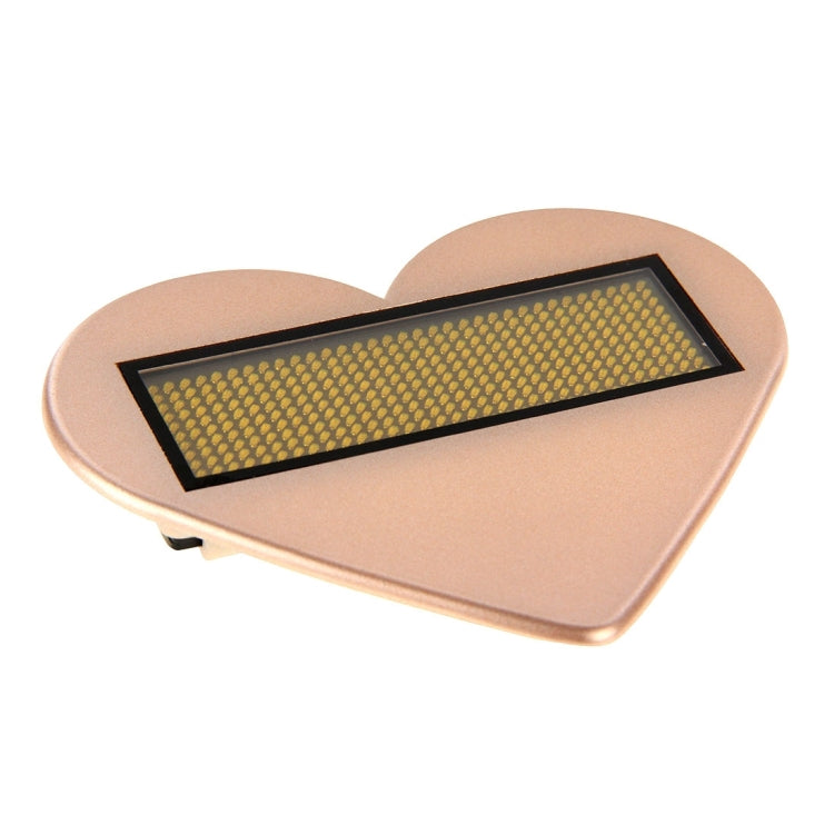 Heart-shaped LED Electronic Name Badge Mini LED Display, Size: 9.5 x 7.0 x 0.8 cm, EU Plug(Yellow)