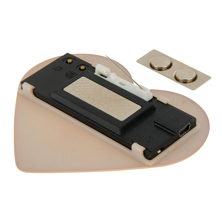 Heart-shaped LED Electronic Name Badge Mini LED Display, Size: 9.5 x 7.0 x 0.8 cm, EU Plug(Yellow)