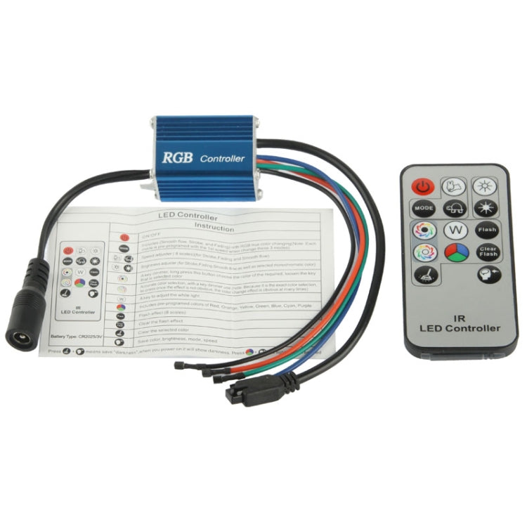 Waterproof RGB LED Controller LED Strip Light, DC 12V / 24V 12A
