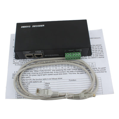 DMX-512 Common Controller Dimmer for RGB LED Light Lamp(Black)