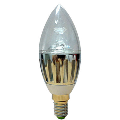 E14 3W 240LM LED Candle Energy Saving Light Bulb, White Light, AC85V - 265V, Die-cast Aluminum Material