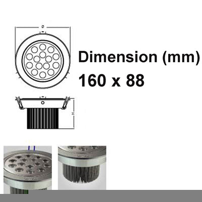 15W Ceiling Light Down Light Bulb, 15 LED, 1350LM, Tensile Aluminum Material, AC 85V-265V