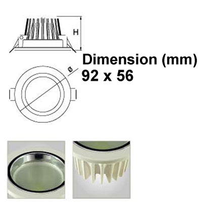 3W / 270LM High Quality Die-cast Aluminum + Plastic Material