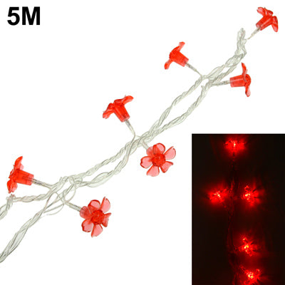 String Decorative Light,  Length: 5m, Plum Flower Shape 50 LED