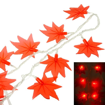 String Decorative Light,  Length: 5m, Maple Leaves Shape 50 LED Red Light (Red)