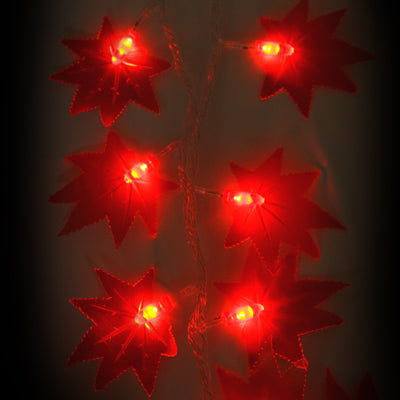 String Decorative Light,  Length: 5m, Maple Leaves Shape 50 LED Red Light (Red)
