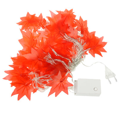 String Decorative Light,  Length: 5m, Maple Leaves Shape 50 LED Red Light (Red)