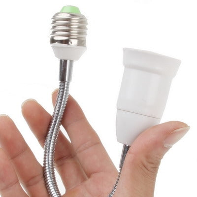 E27 to E27 Extend Extension Adapter for Light Lamp, Length: 43cm(White)