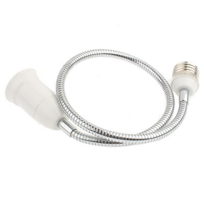E27 to E27 Extend Extension Adapter for Light Lamp, Length: 43cm(White)