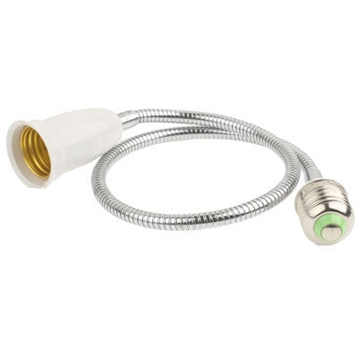 E27 to E27 Extend Extension Adapter for Light Lamp, Length: 43cm(White)