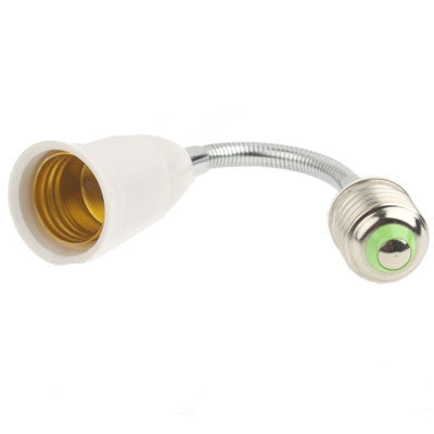 E27 to E27 Extend Extension Adapter for Light Lamp, Length: 18cm(White)
